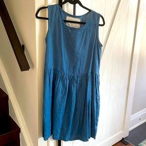 Not Perfect Linen Smock linen dress in MIDI length